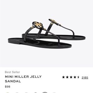 Tory Burch Black Mini Miller Jelly Sandal